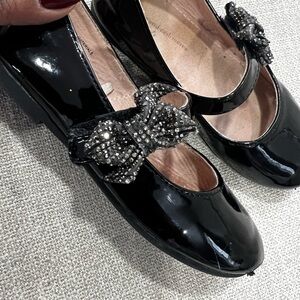Elegant Black Patent Leather Toddler Dress Shoes with Bow